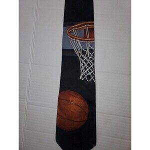 Vintage Evan Picone Sport Basketball Themed Necktie 100 Percent Silk